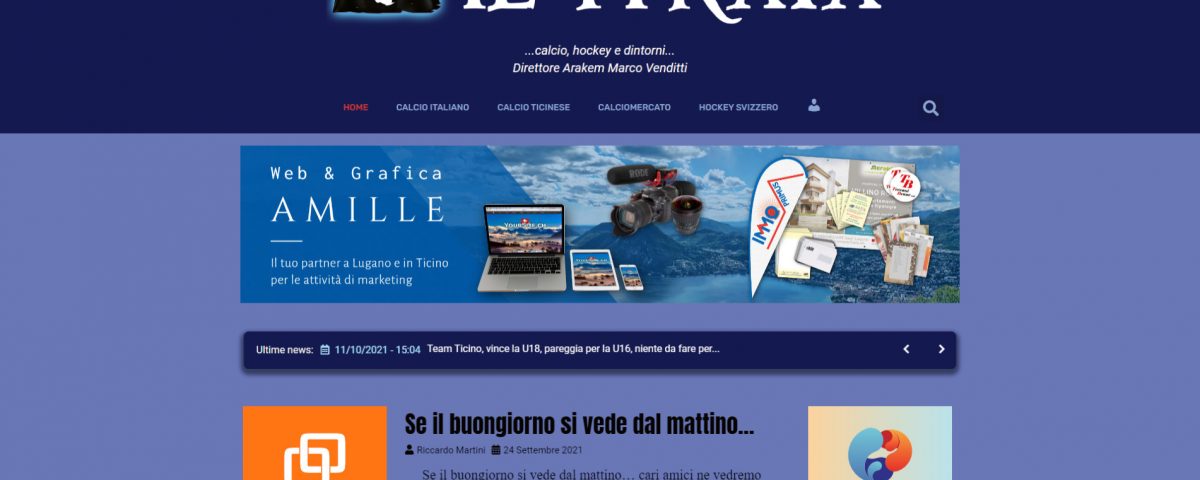 Portfolio Lavori - Il Pirata: sito web blog giornalistico